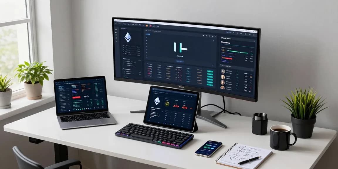 Manta Bridge transaction interface in a modern crypto trading workspace with Ethereum charts and DeFi tools.