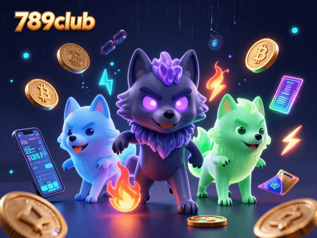 Engage with 789club’s thrilling gaming atmosphere featuring crypto elements and vibrant 3D illustrations.