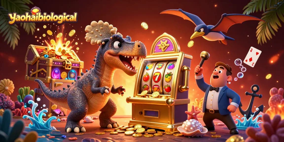 Experience explosive wins at yaohaibiological with a pachycephalosaurus hitting the jackpot in this thrilling casino scene.