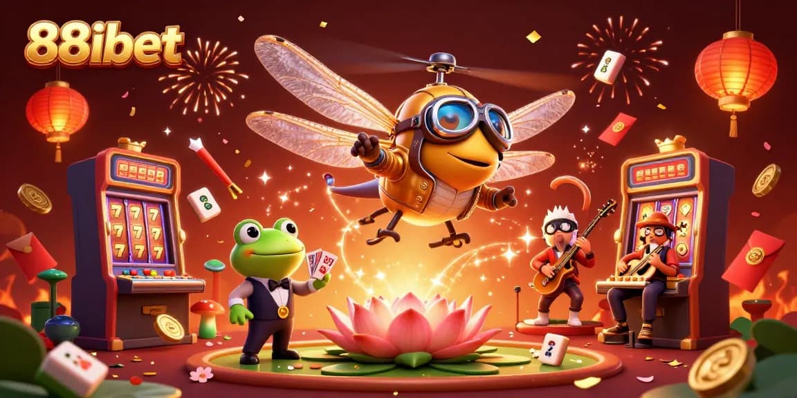 Engage with exciting 88ibet casino games amidst vibrant animations and characters.