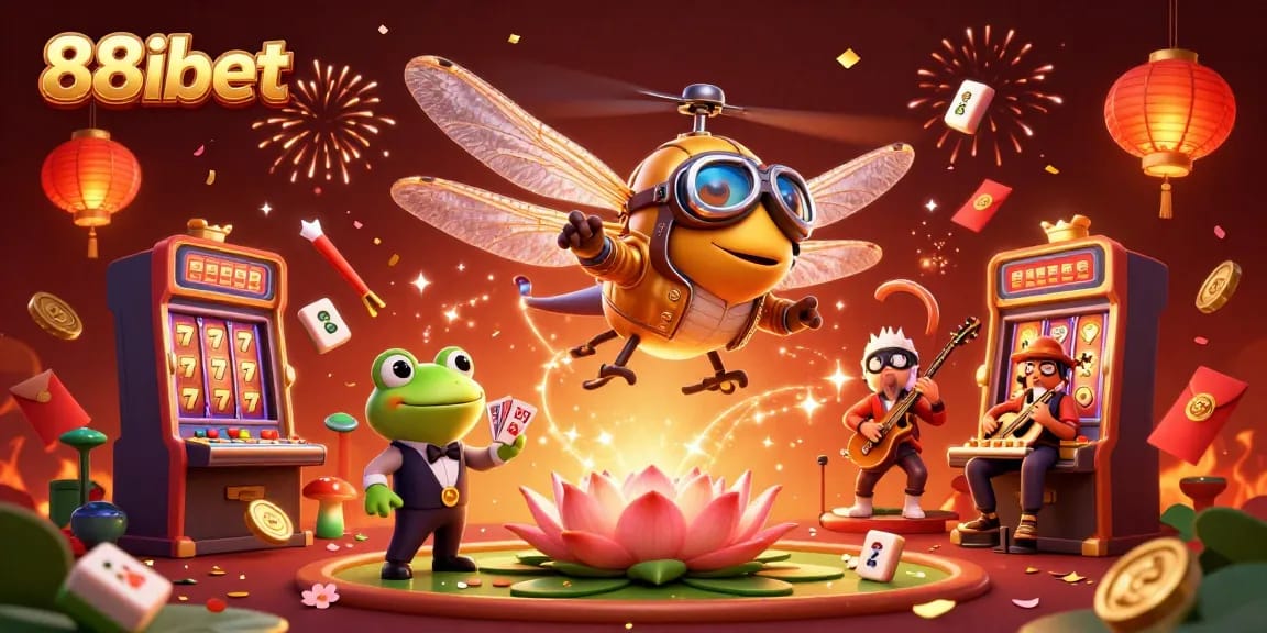 Engage with exciting 88ibet casino games amidst vibrant animations and characters.