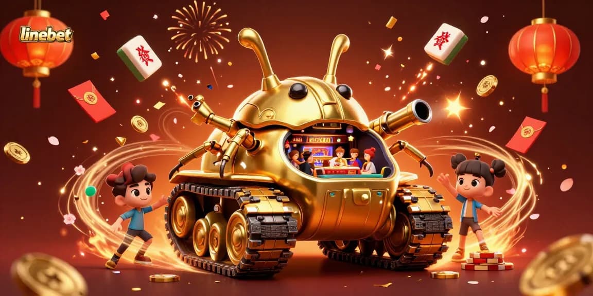 Experience thrilling action with linebet's golden beetle tank casino bursting with festive elements.