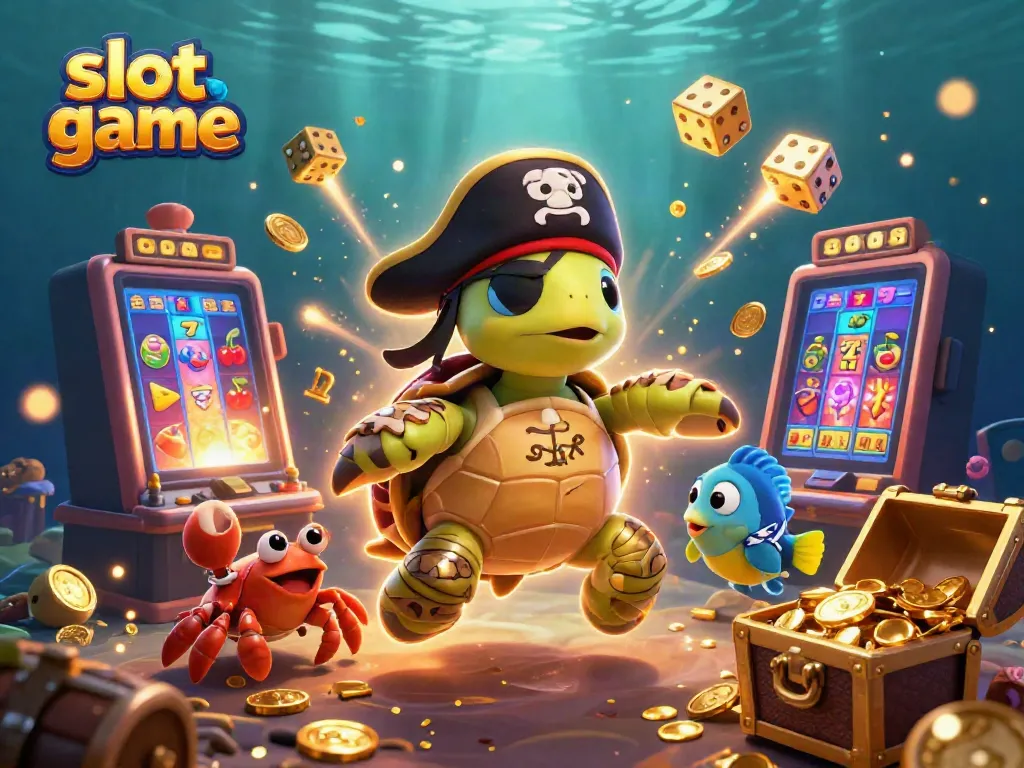 Play exciting slot game visuals featuring vibrant underwater characters and jackpot elements.