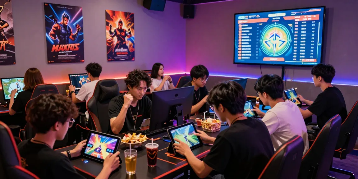 Exciting MANTRA88 gaming lounge scene showcasing players enjoying mobile games, with ullesthorpe.org branding visible.