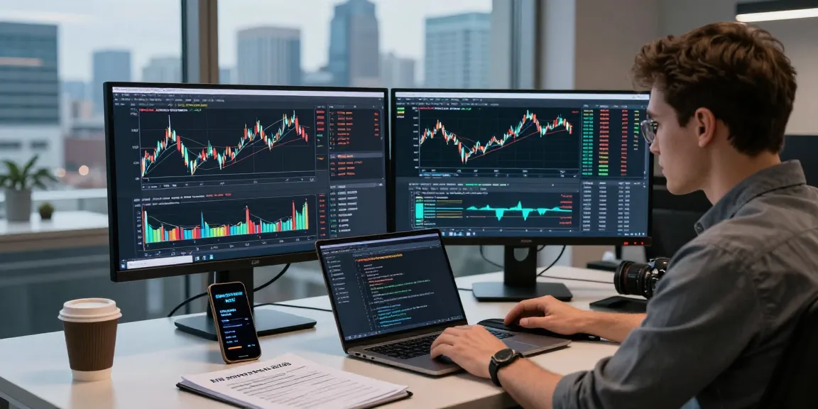 Real-time soybean oil futures API data analysis in a modern forex trading setup, showcasing developer insights.