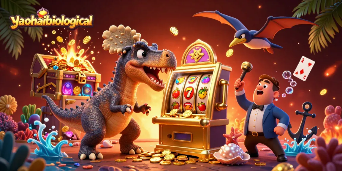 Experience explosive wins at yaohaibiological with a pachycephalosaurus hitting the jackpot in this thrilling casino scene.