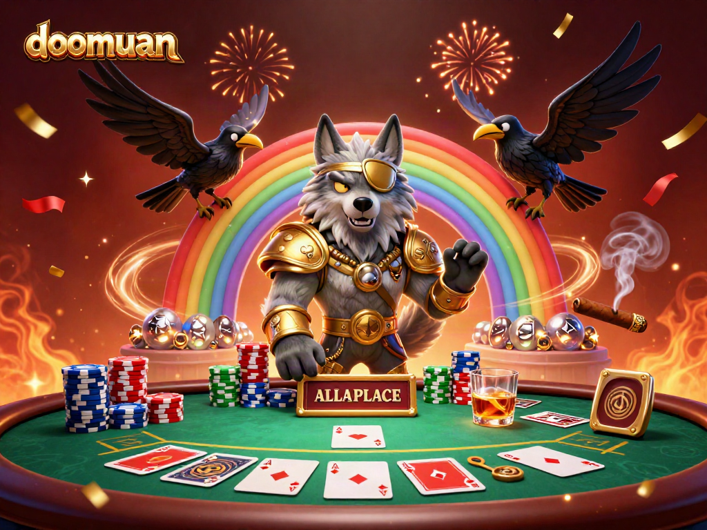 Experience exciting gameplay with Doomuan’s stunning casino-themed digital art rich in details and vibrant colors.