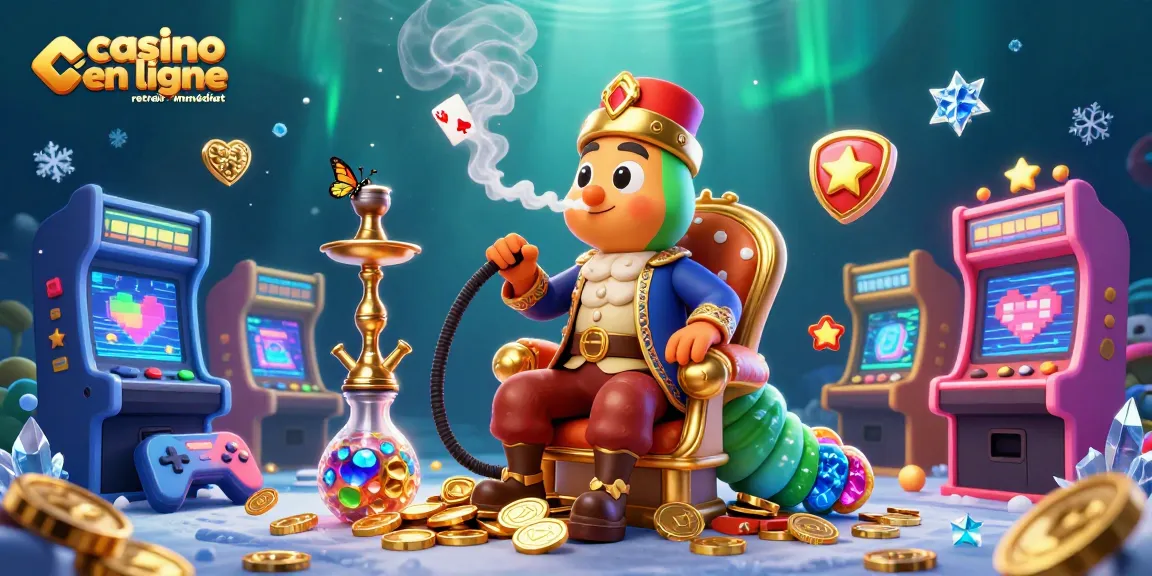 Vivez l'expérience de casino en ligne transfert immédiat avec une illustration colorée et dynamique.