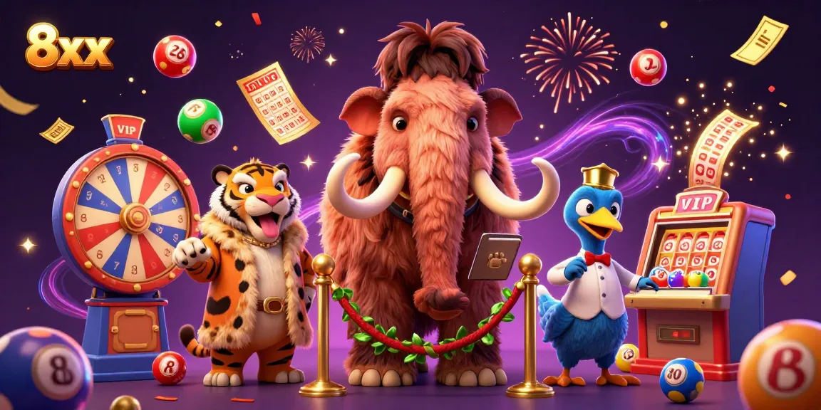 Experience thrilling moments at 8xx with festive gaming action and dynamic lottery elements.