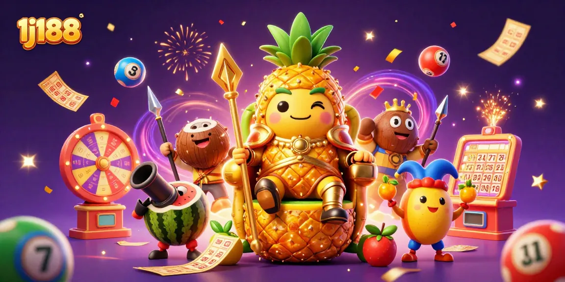 Experience thrilling action with 1j188's vibrant casino scene featuring playful characters and dynamic game elements.
