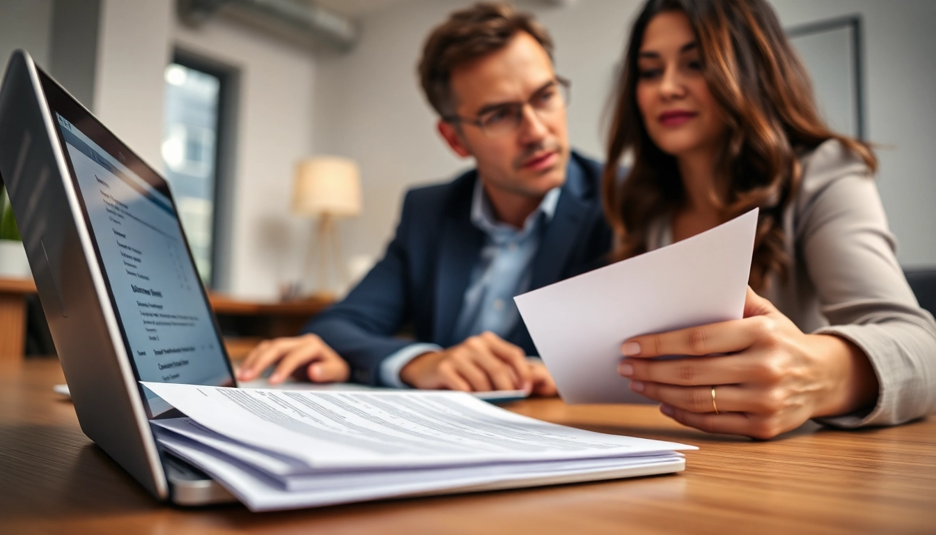 A couple reviewing documents to understand how alimony is calculated in NY.