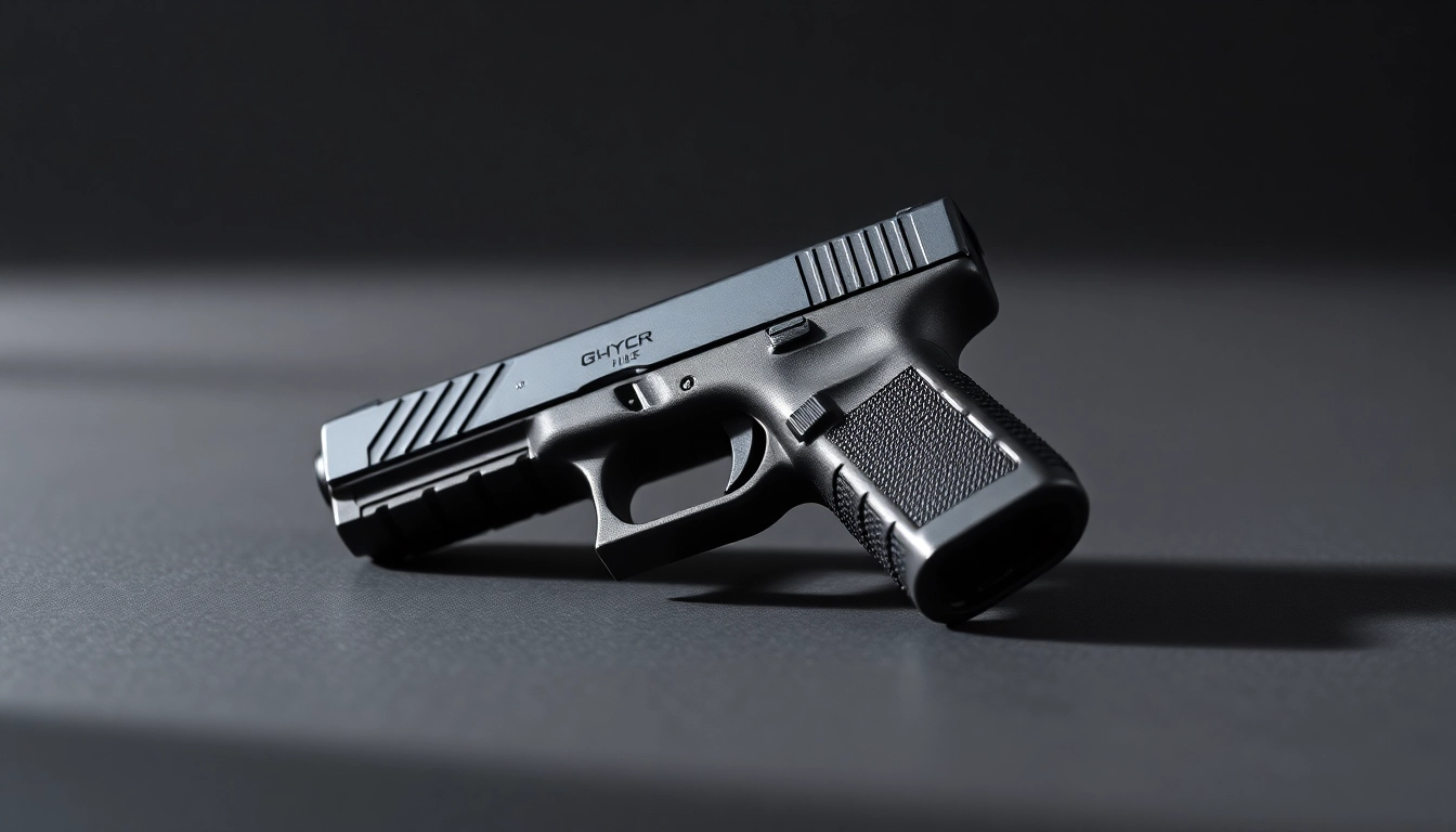 Showcase of glock 17 slide oem emphasizing detailed craftsmanship and sleek design.