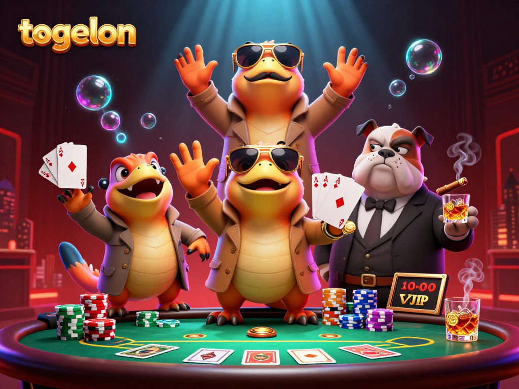 Engaging scene featuring three raptors in a trench coat at a VIP casino, showcasing togelon excitement.