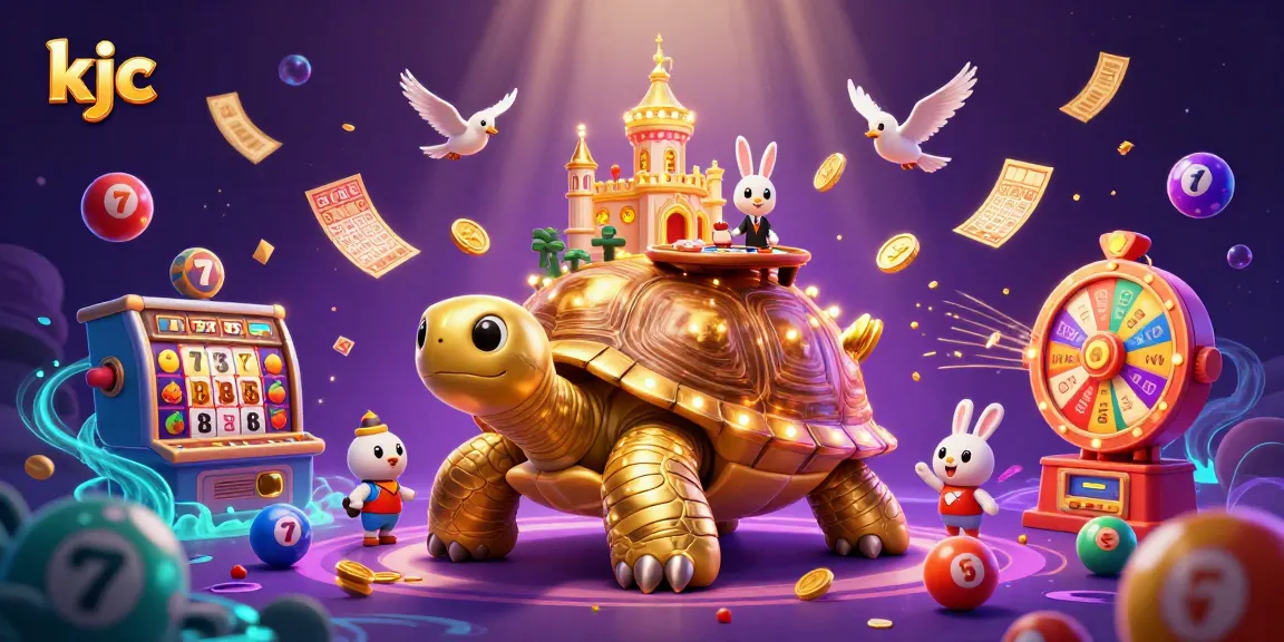 Experience thrilling gaming action with KJC in this vibrant casino-inspired illustration.