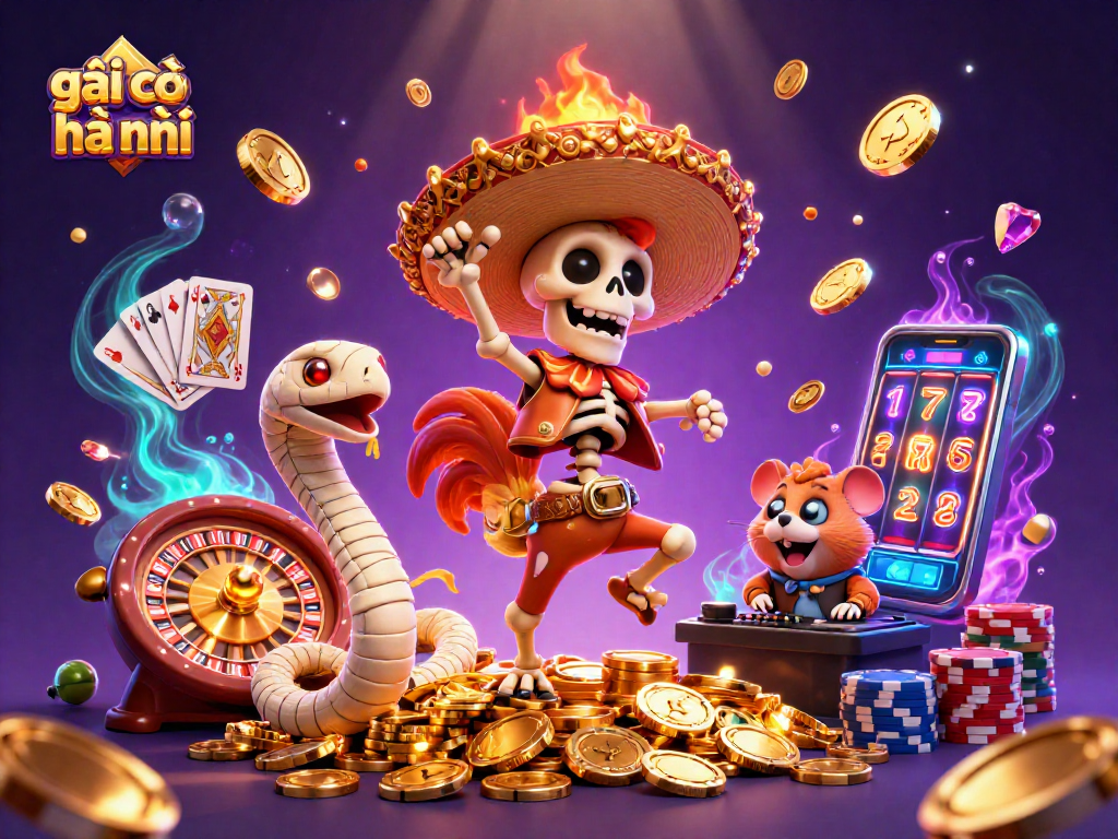 Experience the thrilling vibes of gái gọi hà nội amidst golden coins and casino elements.