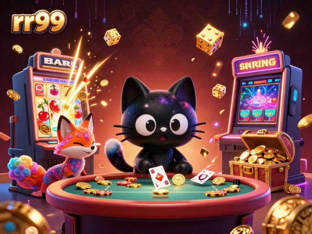 Experience the excitement of rr99 with a cosmic casino featuring a captivating black hole cat!