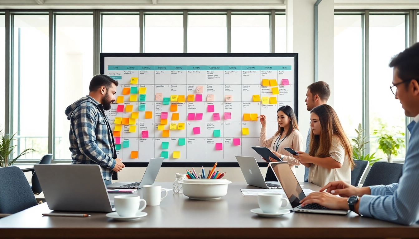 Seamlessly Organize Your Day with productive individuals collaborating on their tasks and schedules.