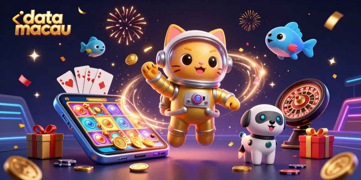Engage with data macau's thrill as a space astronaut cat and robot dog explore an exciting casino universe.