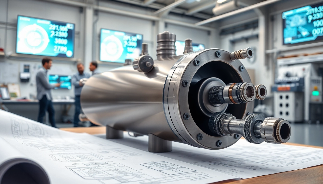 Engineering team working on Pressure Vessel Design with schematics and advanced tools.