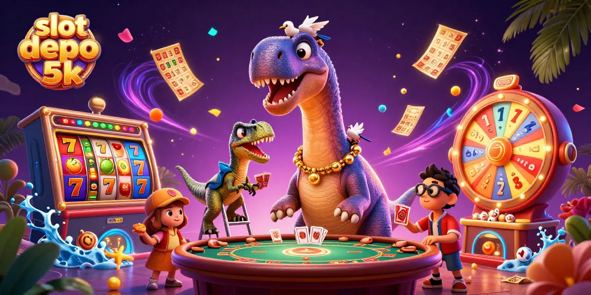 Menang di slot depo 5k dengan berbagai elemen menarik di kasino modern.