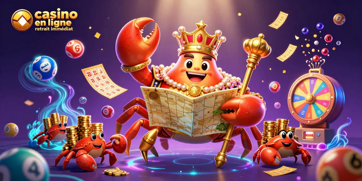 Découvrez le monde du casino en ligne retrait immédiat avec un crabe impérial doré et des jeux captivants.