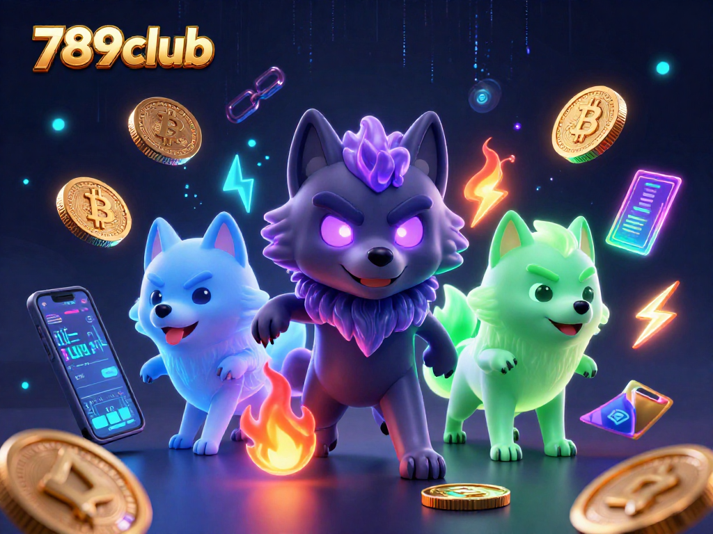 Engage with 789club’s thrilling gaming atmosphere featuring crypto elements and vibrant 3D illustrations.