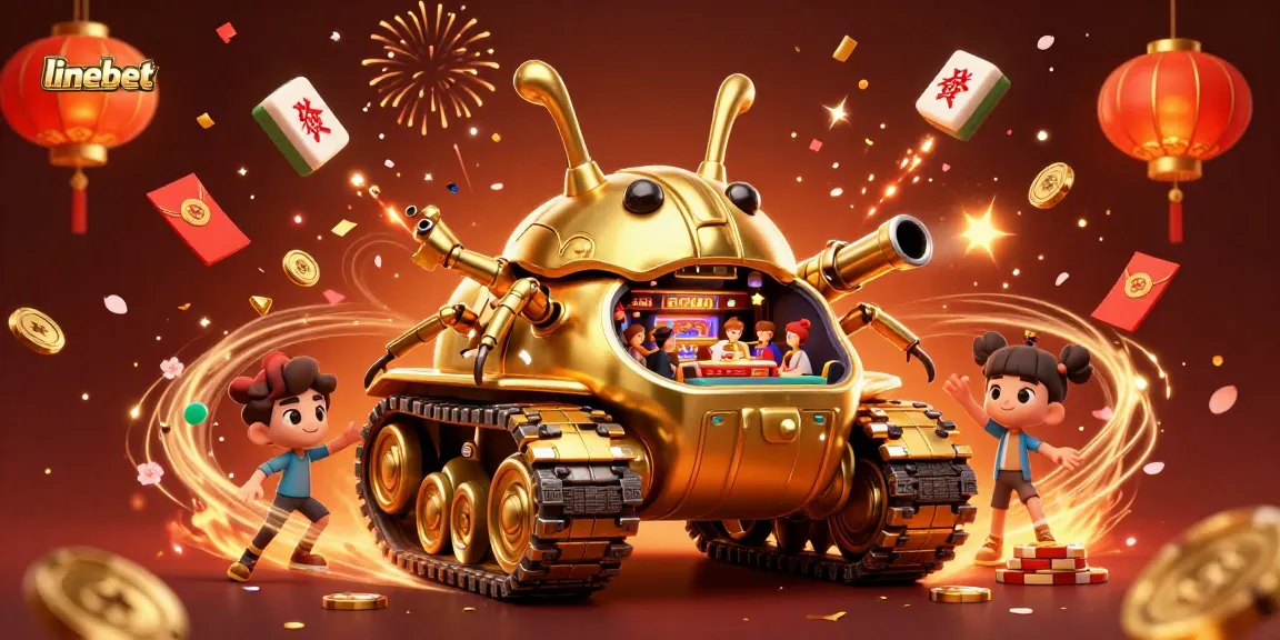 Experience thrilling action with linebet's golden beetle tank casino bursting with festive elements.