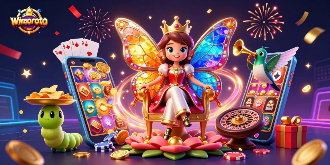 Menang di winsortoto dengan ilustrasi kasino 3D yang meriah dan penuh warna.