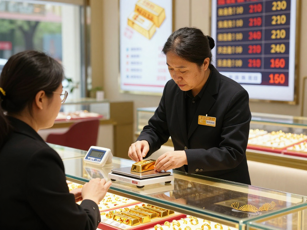 Gold trading consultation featuring mantra 88 in Bahrain's jewelry store.