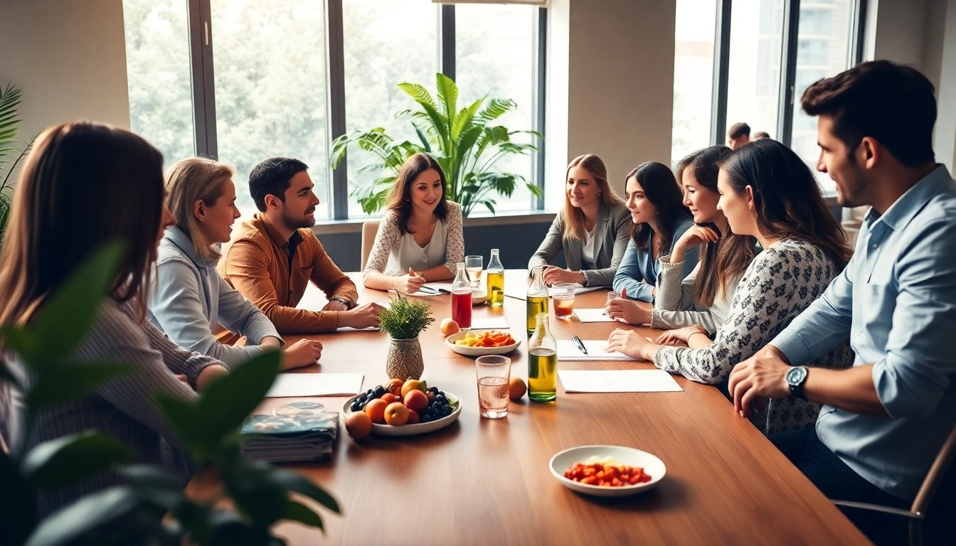 Food and beverage PR agency Melbourne team collaborating in a modern setting.